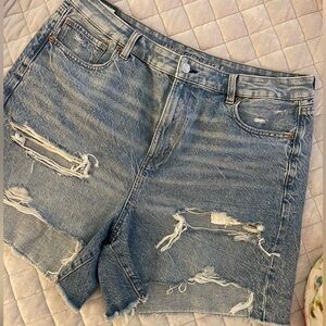 American Eagle Denim Baggy Mom Shorts